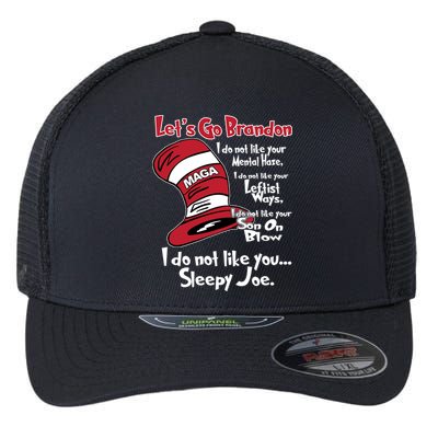 Lets Go Brandon Funny Maga Flexfit Unipanel Trucker Cap