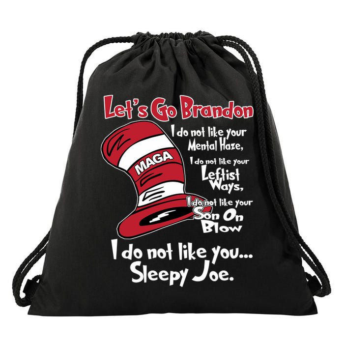 Lets Go Brandon Funny Maga Drawstring Bag