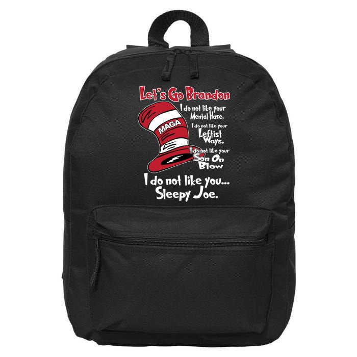 Lets Go Brandon Funny Maga 16 in Basic Backpack