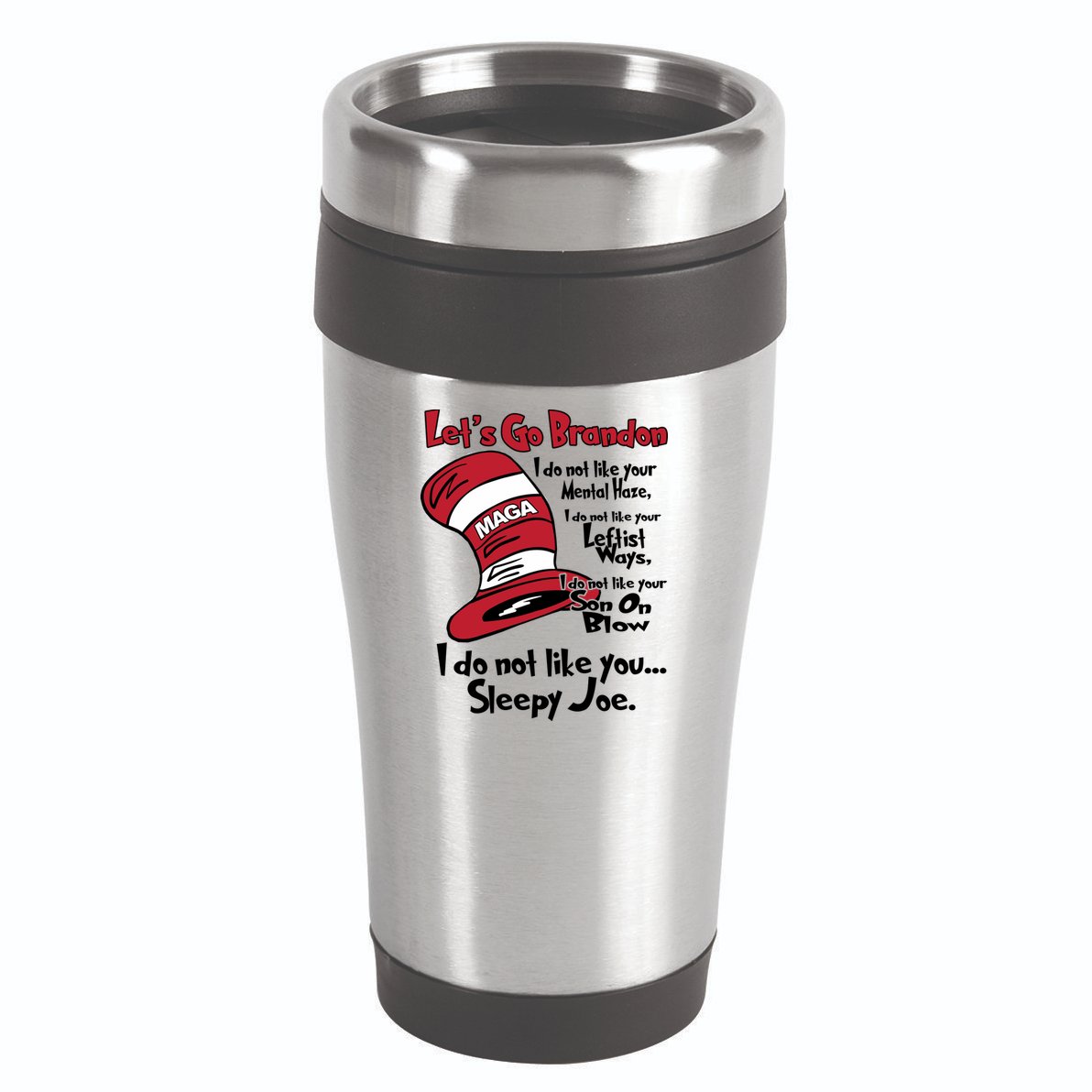 Lets Go Brandon Funny Maga 16oz Travel Tumbler