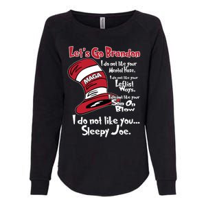 Lets Go Brandon Cat In The Hat Funny Maga Womens California Wash Sweatshirt