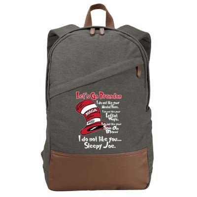 Lets Go Brandon Funny Maga Cotton Canvas Backpack