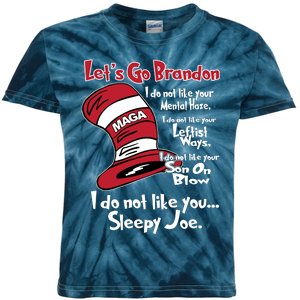 Lets Go Brandon Cat In The Hat Funny Maga Kids Tie-Dye T-Shirt