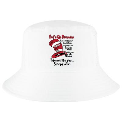 Lets Go Brandon Cat In The Hat Funny Maga Cool Comfort Performance Bucket Hat