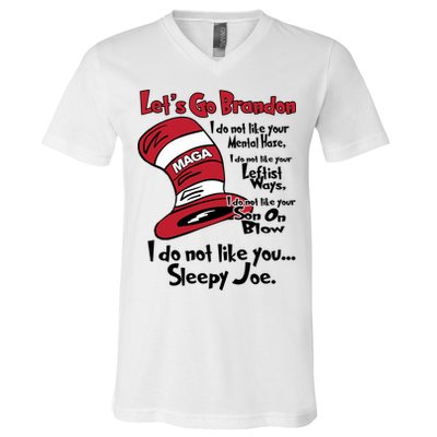 Lets Go Brandon Funny Maga V-Neck T-Shirt