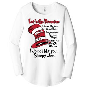 Lets Go Brandon Cat In The Hat Funny Maga Women's Perfect Tri Tunic Long Sleeve Shirt