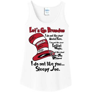 Lets Go Brandon Cat In The Hat Funny Maga Ladies Essential Tank