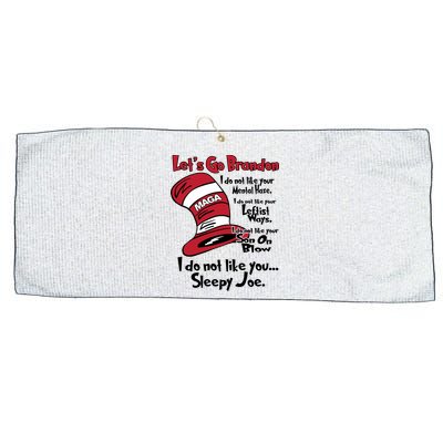Lets Go Brandon Funny Maga Large Microfiber Waffle Golf Towel