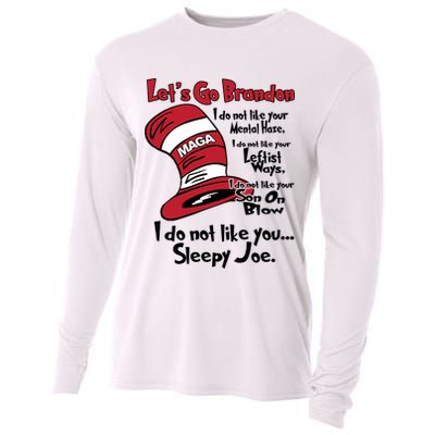 Lets Go Brandon Funny Maga Cooling Performance Long Sleeve Crew