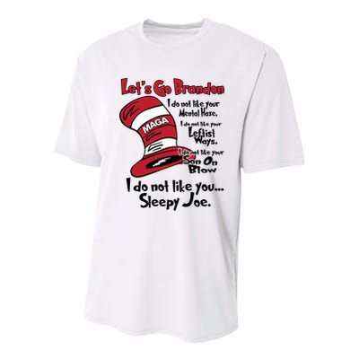 Lets Go Brandon Funny Maga Youth Performance Sprint T-Shirt