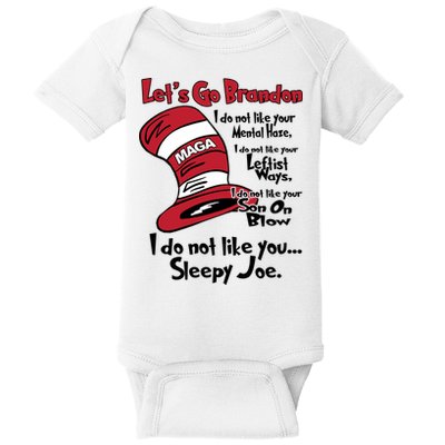 Lets Go Brandon Funny Maga Baby Bodysuit