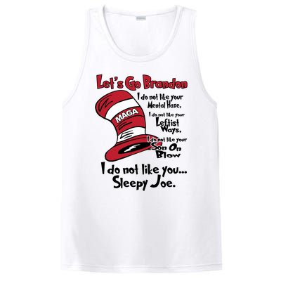 Lets Go Brandon Cat In The Hat Funny Maga PosiCharge Competitor Tank