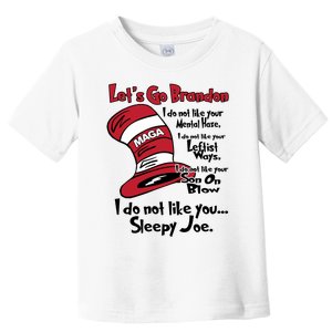 Lets Go Brandon Cat In The Hat Funny Maga Toddler T-Shirt