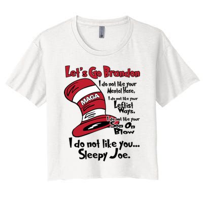 Lets Go Brandon Funny Maga Crop Top