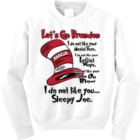 Lets Go Brandon Cat In The Hat Funny Maga Kids Sweatshirt