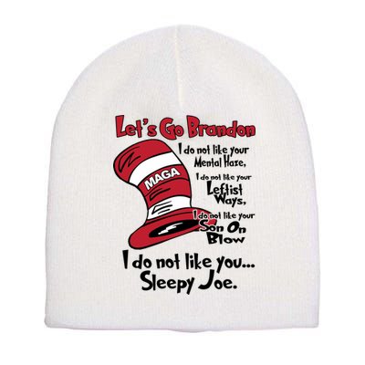 Lets Go Brandon Funny Maga Short Acrylic Beanie