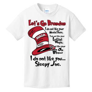 Lets Go Brandon Cat In The Hat Funny Maga Kids T-Shirt