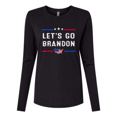 Let’s Go Brandon Conservative US Flag Womens Cotton Relaxed Long Sleeve T-Shirt