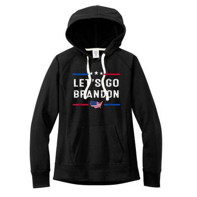 Let’s Go Brandon Conservative US Flag Women's Fleece Hoodie