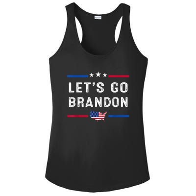 Let’s Go Brandon Conservative US Flag Ladies PosiCharge Competitor Racerback Tank