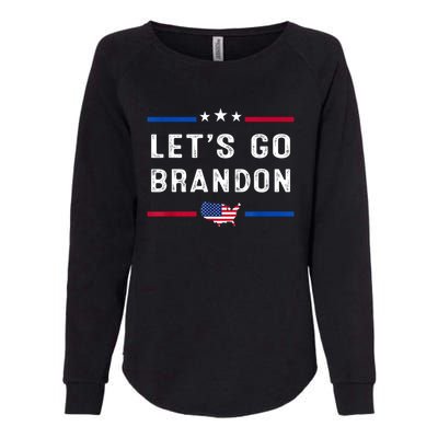 Let’s Go Brandon Conservative US Flag Womens California Wash Sweatshirt