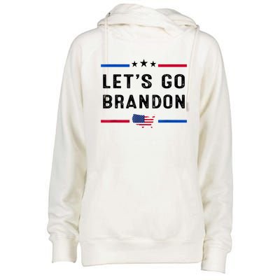 Let’s Go Brandon Conservative US Flag Womens Funnel Neck Pullover Hood