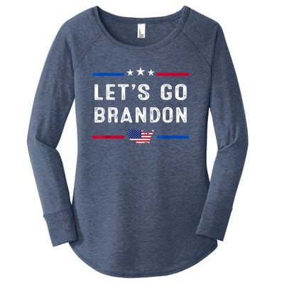 Let’s Go Brandon Conservative US Flag Women's Perfect Tri Tunic Long Sleeve Shirt