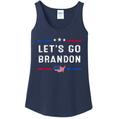 Let’s Go Brandon Conservative US Flag Ladies Essential Tank