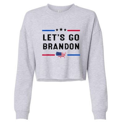 Let’s Go Brandon Conservative US Flag Cropped Pullover Crew