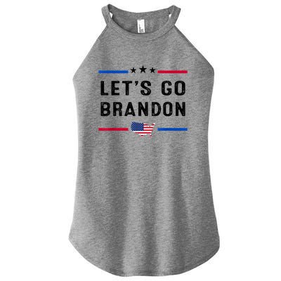 Let’s Go Brandon Conservative US Flag Women's Perfect Tri Rocker Tank