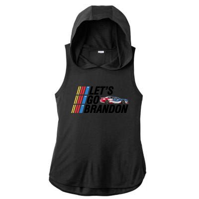 Let's Go Brandon Racing ORIGINAL Ladies PosiCharge Tri-Blend Wicking Draft Hoodie Tank