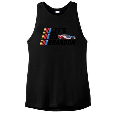 Let's Go Brandon Racing ORIGINAL Ladies PosiCharge Tri-Blend Wicking Tank