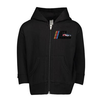 Let's Go Brandon Racing ORIGINAL Toddler Zip Fleece Hoodie