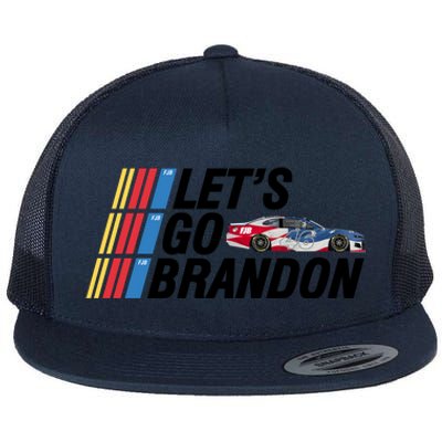 Let's Go Brandon Racing ORIGINAL Flat Bill Trucker Hat