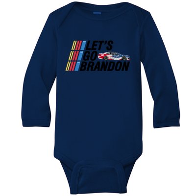 Let's Go Brandon Racing ORIGINAL Baby Long Sleeve Bodysuit