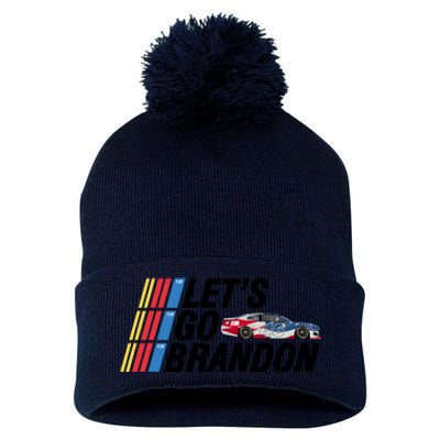 Let's Go Brandon Racing ORIGINAL Pom Pom 12in Knit Beanie