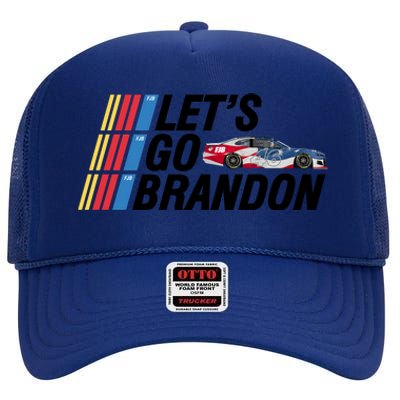 Let's Go Brandon Racing ORIGINAL High Crown Mesh Back Trucker Hat