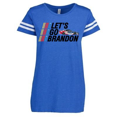 Let's Go Brandon Racing ORIGINAL Enza Ladies Jersey Football T-Shirt