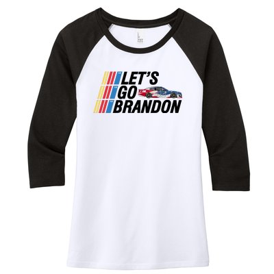 Let's Go Brandon Racing ORIGINAL Women's Tri-Blend 3/4-Sleeve Raglan Shirt