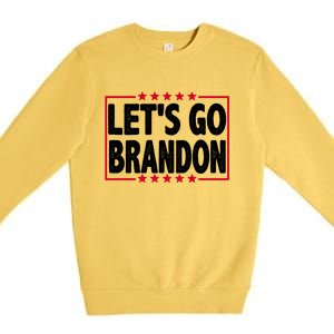 Let's Go Brandon Boxed Logo FJB Biden Chant Premium Crewneck Sweatshirt