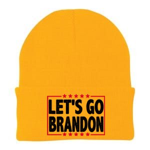 Let's Go Brandon Boxed Logo FJB Biden Chant Knit Cap Winter Beanie