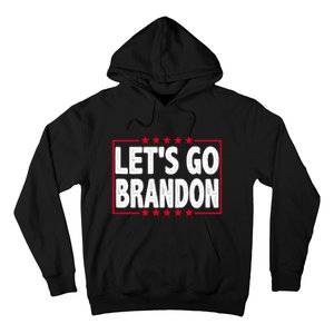 Let's Go Brandon Boxed Logo FJB Biden Chant Hoodie