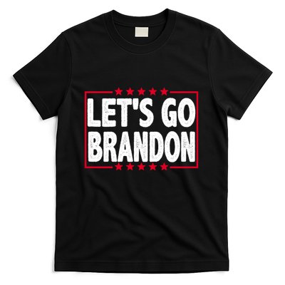 Let's Go Brandon Boxed Logo FJB Biden Chant T-Shirt