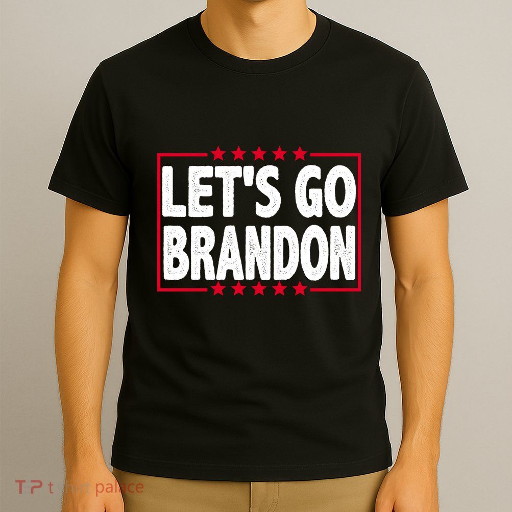 Let's Go Brandon Boxed Logo FJB Biden Chant T-Shirt