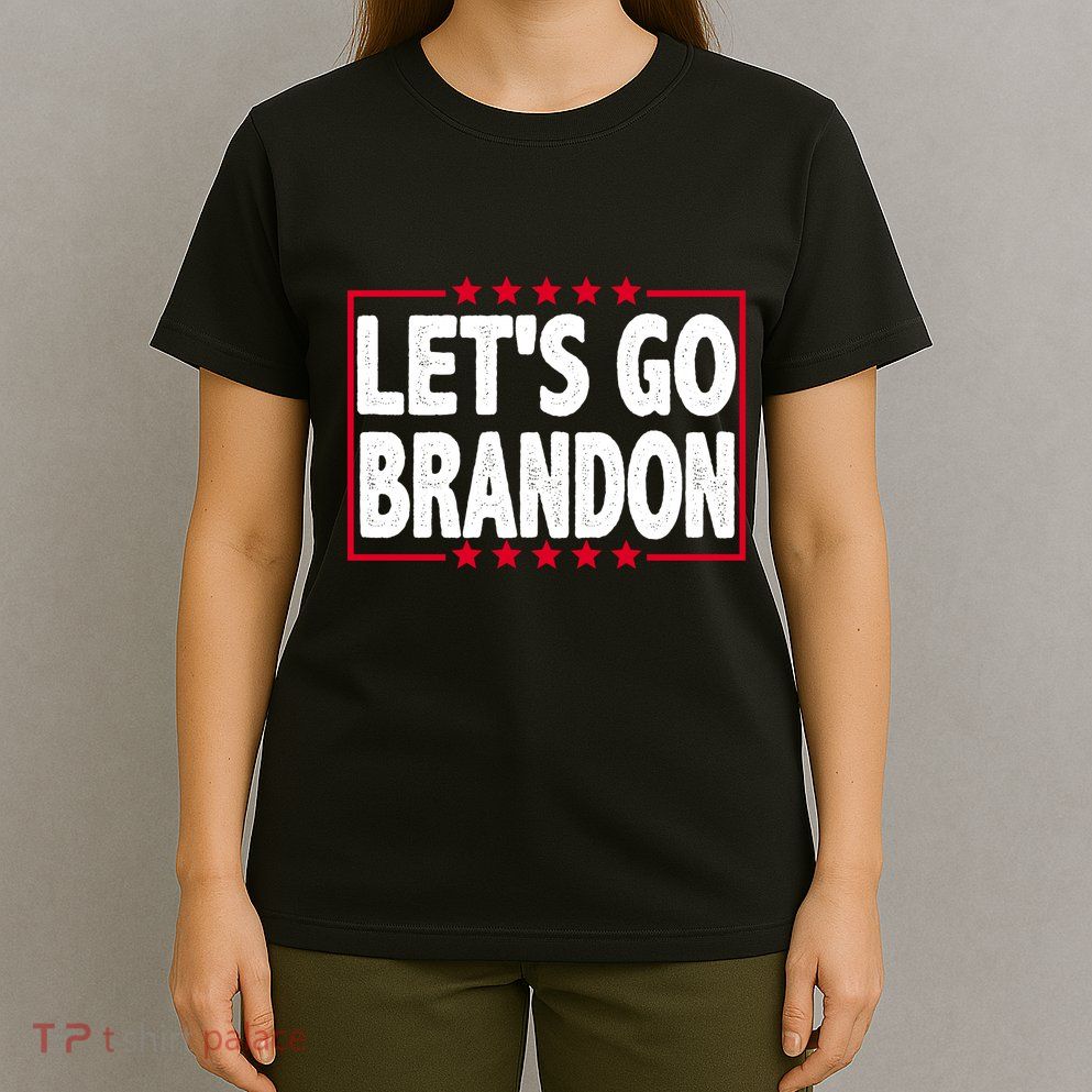 Let's Go Brandon Boxed Logo FJB Biden Chant T-Shirt