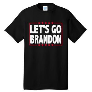 Let's Go Brandon Boxed Logo FJB Biden Chant Tall T-Shirt