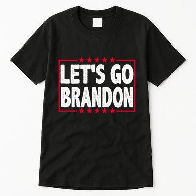 Let's Go Brandon Boxed Logo FJB Biden Chant Tall T-Shirt