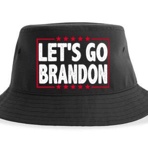 Let's Go Brandon Boxed Logo FJB Biden Chant Sustainable Bucket Hat