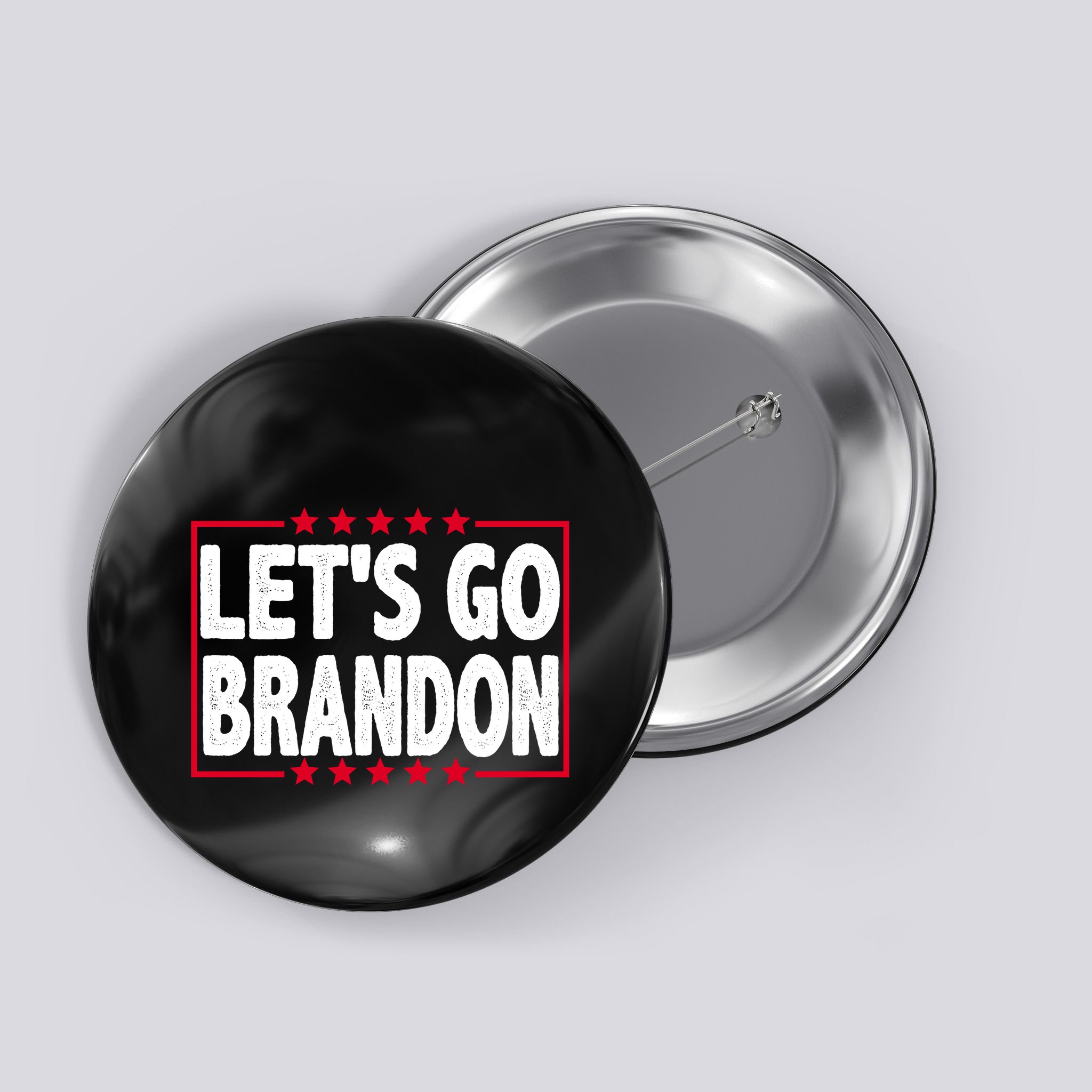 Let's Go Brandon Boxed Logo FJB Biden Chant Button