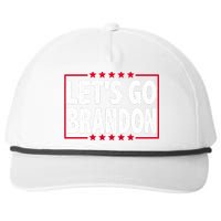 Let's Go Brandon Boxed Logo FJB Biden Chant Snapback Five-Panel Rope Hat